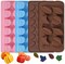 4 Pieces Fall 3D Mini Pumpkin Maple Leaves Silicone Chocolate Molds - 12 Shapes